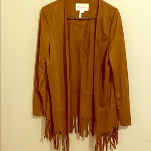 BCBGeneration Fringe Open Front Cardigan